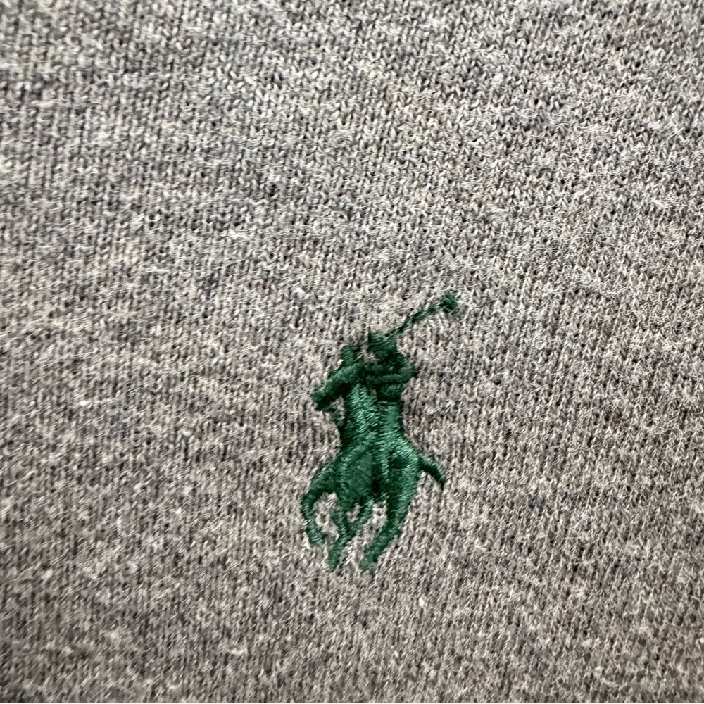 Polo by Ralph Lauren 100% Pima cotton Men's Gray V-Neck Sweater - Picture 4 of 5